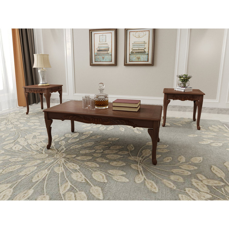 Wayfair 3 piece online coffee table set